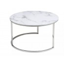 Комплект SIGNAL ATLANTA B (2 стола журнальных) белый мрамор/хром